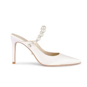 NWT RAYE Ivory Reception Pearl Pointed Toe Leather Heel Size 9